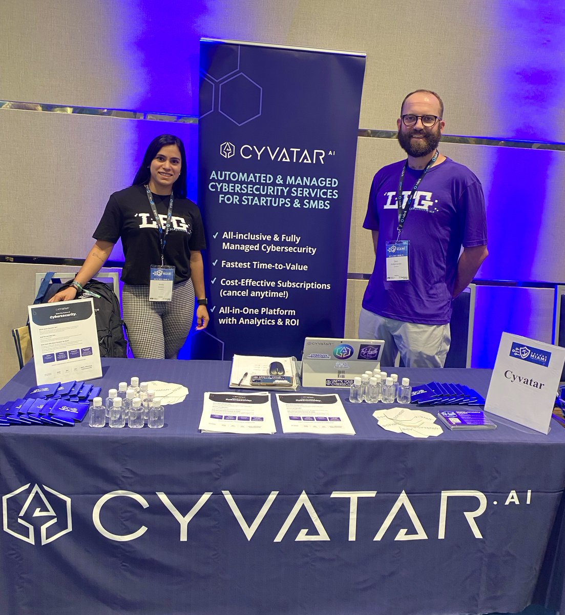 cyvatar's tweet photo. 🌴Hey Miami! The future of cybersecurity is HERE at #securemiami2022 ! Come find us in the Graham Center Ballrooms! #securemiami #miamitech #cybersecurity https://t.co/sz9pQ3aXig