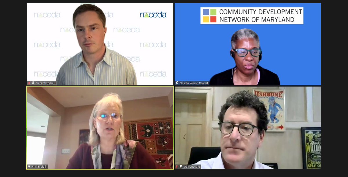 CommOppAll's tweet photo. Getting the lowdown HOME reauthorization, broadband/infrastructure implementation, CRA &amp; other federal priorities from Matt Josephs @LISC_policy, Claudia Wilson Randall @CDNmaryland, Kristin Siglin, @_NCST &amp; Frank Woodruff @NACEDAtweets at the #NACEDAsummit https://t.co/g69t6KWI1P