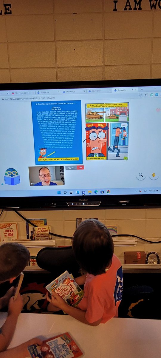 RuthHowell3's tweet image. To say they were excited is an understatement. Hearing @DanGutmanBooks read aloud on @storyvoicelive @SpartanburgD5 #d5difference