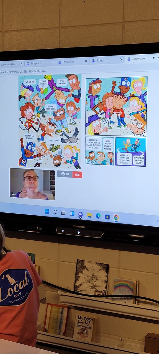 RuthHowell3's tweet image. To say they were excited is an understatement. Hearing @DanGutmanBooks read aloud on @storyvoicelive @SpartanburgD5 #d5difference