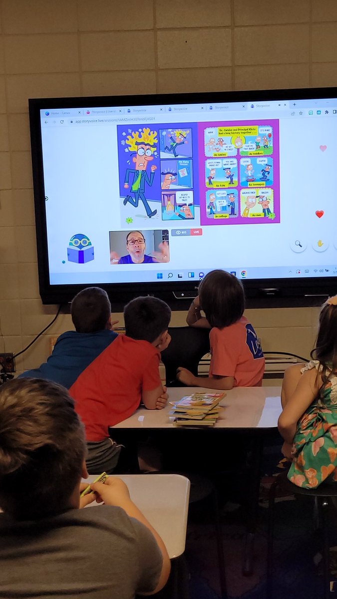 RuthHowell3's tweet image. To say they were excited is an understatement. Hearing @DanGutmanBooks read aloud on @storyvoicelive @SpartanburgD5 #d5difference