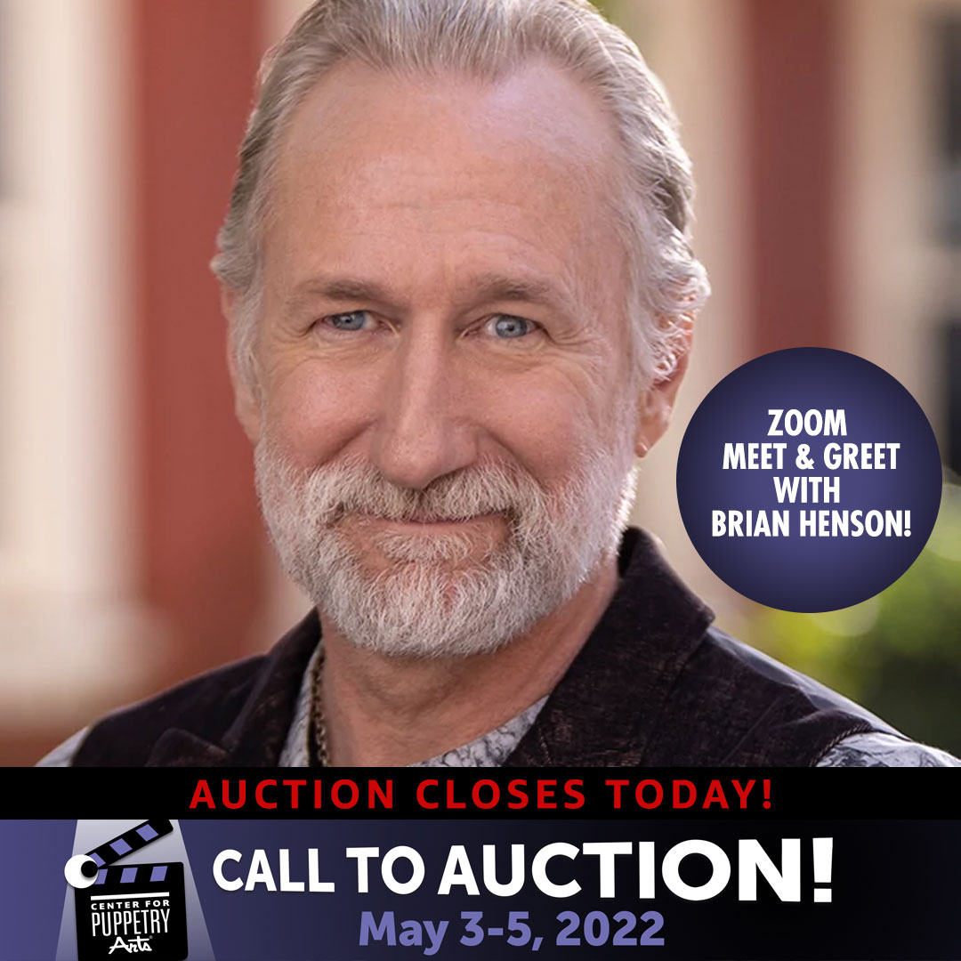 LIVE ONLINE AUCTION! May 5 @CtrPuppetryArts Bid now for an opportunity: a one-to-one virtual meet & greet with producer/director/puppeteer Brian Henson! Help us support the country’s definitive puppetry museum. Brian is ready to answer all your questions! one.bidpal.net/calltoauction2…