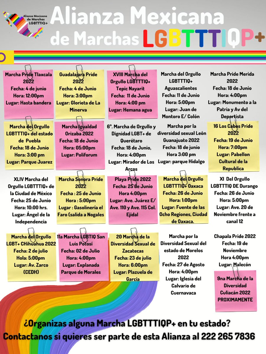 Presentamos la Alianza Mexicana de Marchas LGBTTTIQ+, en donde la <a href="/MarchaLGBTCDMX/">Marcha LGBT CDMX 🏳️‍🌈🇲🇽🏳️‍⚧️</a>  forma parte. Dicha Alianza es una organización que busca la unidad y trabajo en conjunto en pro de los derechos de la diversidad sexual en México.