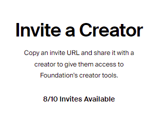 Buggywolf03's tweet photo. ⭕️ Okay family, I have 8 #FoundationInvite and I'm ready to share with the artists! 

— Follow me 
— Drop your art 
— Make a retweet 

Every day I will choose a few people and give invites 💌 https://t.co/JCNoB6n2X4