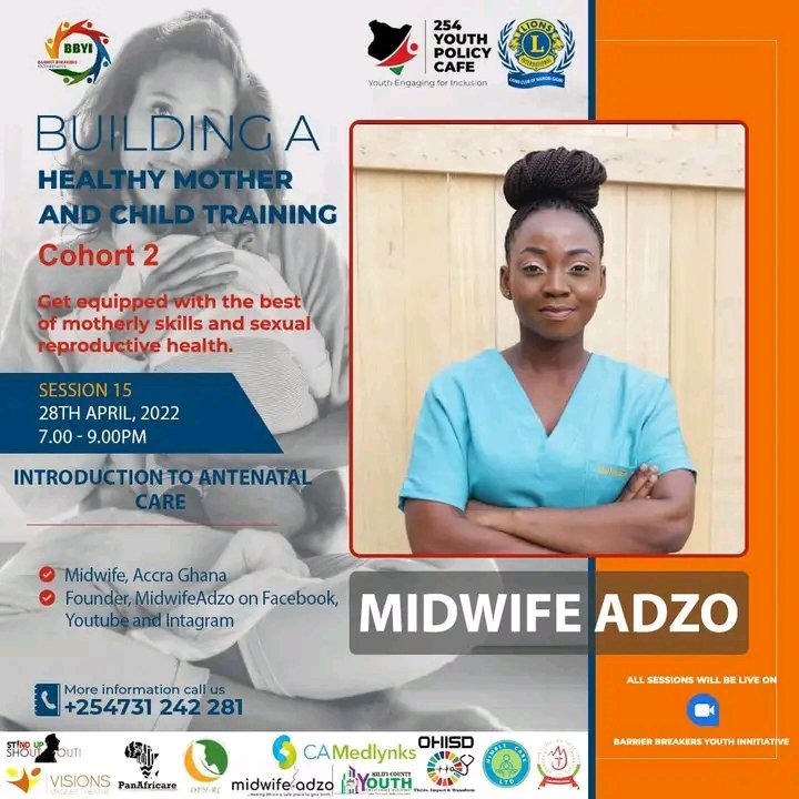 bbyinitiative's tweet photo. INTRODUCTION TO ANTENATAL CARE #Session15 #BHMCCohort2
TRAINER:MIDWIFE ADZO
_Dzormeku Adzo Comfort_
❇️Midwife, Accra Ghana.
❇️Founder, MidwifeAdzo on Facebook, YouTube and Instagram
Moderated By @Mercylynechep
#SRH
#antenatalcare
#pregnancy
#maternalchildhealth
#BHMC2022 https://t.co/6IMgxd7UmW