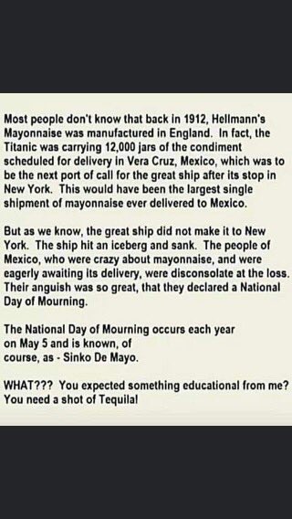 CaptMLee's tweet photo. A history lesson for today 😁  #happycincodemayo https://t.co/nyv1DLA4Xf