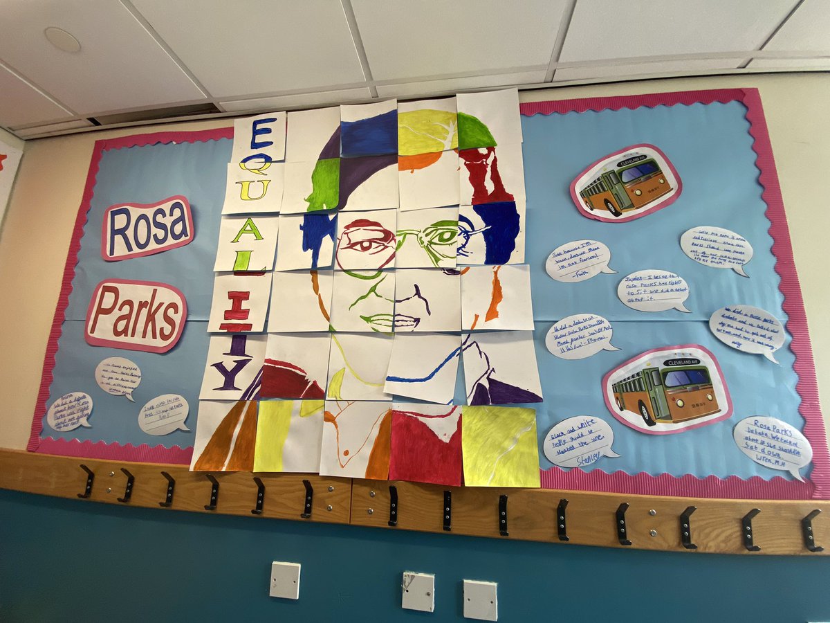 UswEllis's tweet photo. Really enjoyed helping the children to create this display for their Rosa Parks theme. They all did such an amazing job and they loved seeing the end result of their hard work😁🎨 https://t.co/5qdbD4raLp