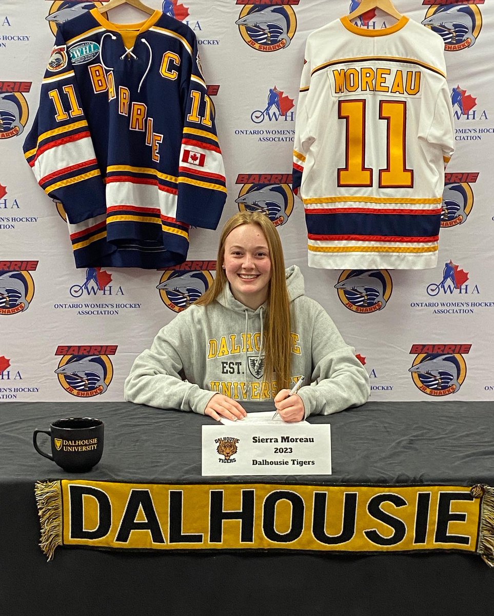 BarrieJrSharks's tweet photo. Congratulations to 2021-22 Jr Sharks Captain @sierram_11 on her commitment to @daltigerswhky program for the upcoming season. Sierra’s incredible work ethic, high compete and ability to be a culture architect will bolster the Tigers! Congrats Sierra!! So happy and proud! https://t.co/ZJSIZfvHjj