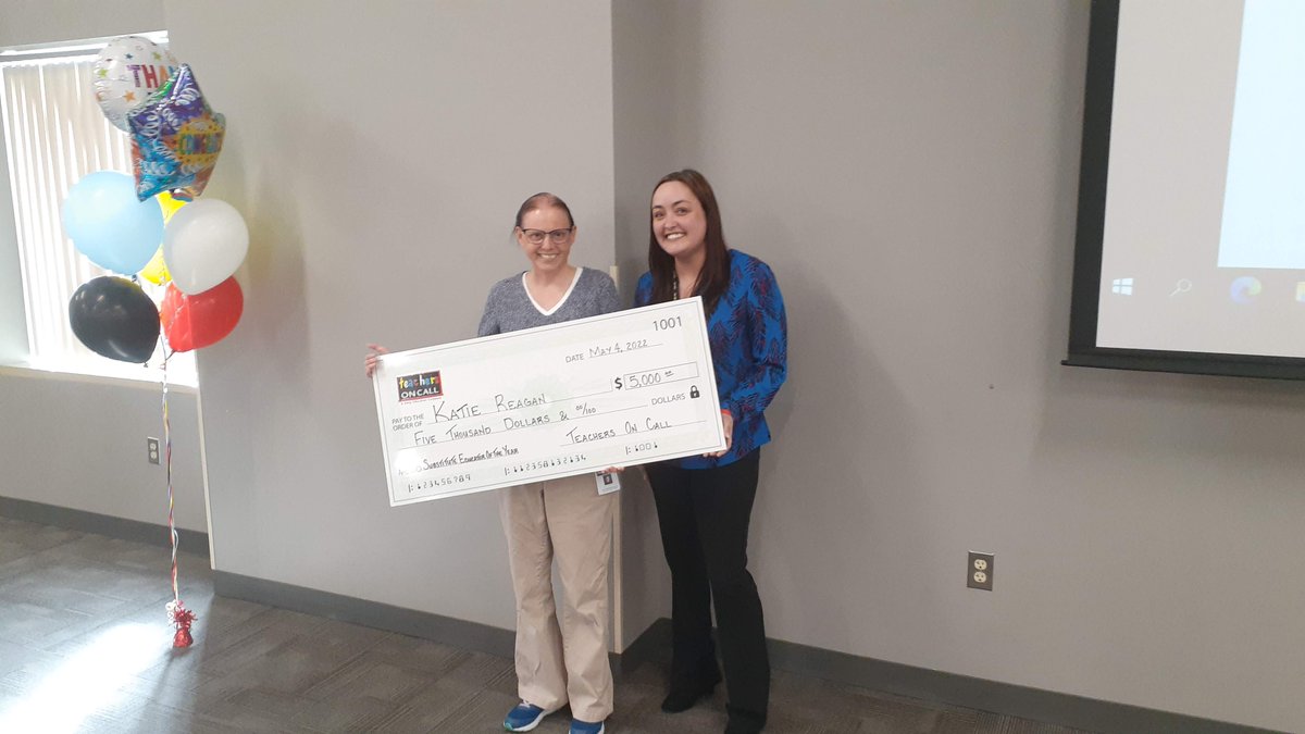 ISD191's tweet photo. We had the privilege of honoring Katie Reagan, a @TeachersOnCall @191_ECP substitute teacher who received National Substitute Educator of the Year award for the 2021-22 school year, at a ceremony on May 4. What an achievement! Congrats, Katie! 🎉 #CommunityStrong #One91 https://t.co/Z6RZfxkzAX