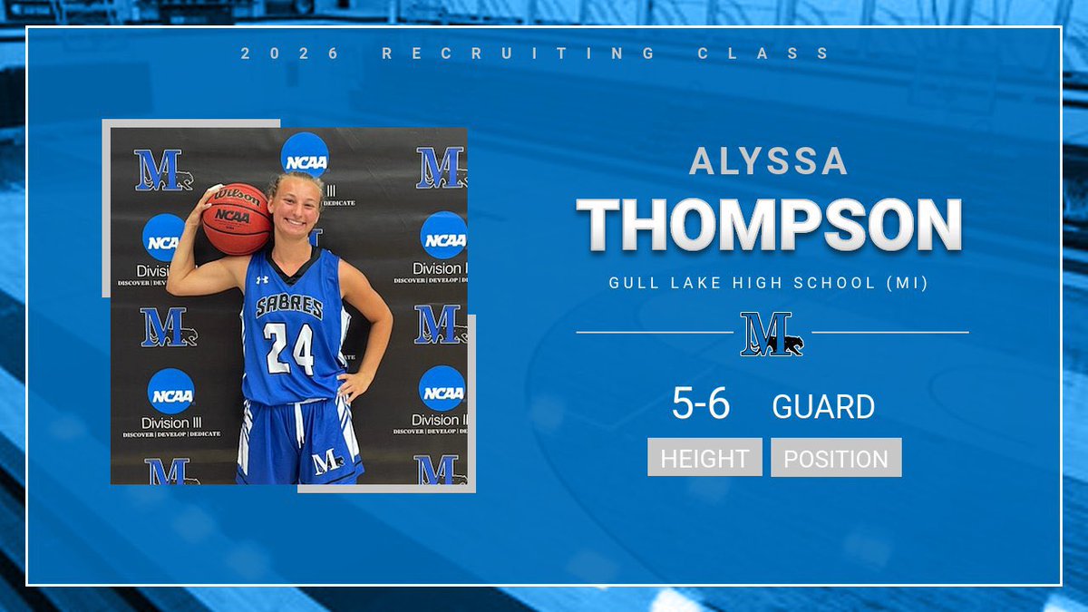 MarianWBB's tweet photo. Let’s officially welcome Alyssa Thompson from @GoGLBlueDevils to our Sabre Family! #TPW #therightfit https://t.co/KsnuE3xnPp