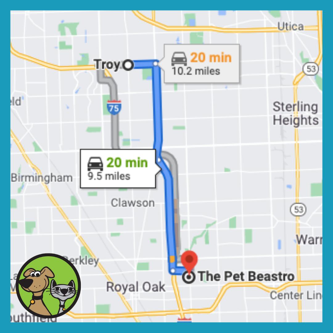 Do you live in Troy, Michigan? Your pet's new favorite place is just a 20 minute car ride away! 🚗

#ThePetBeastro #DetriotMichigan #ShopSmall