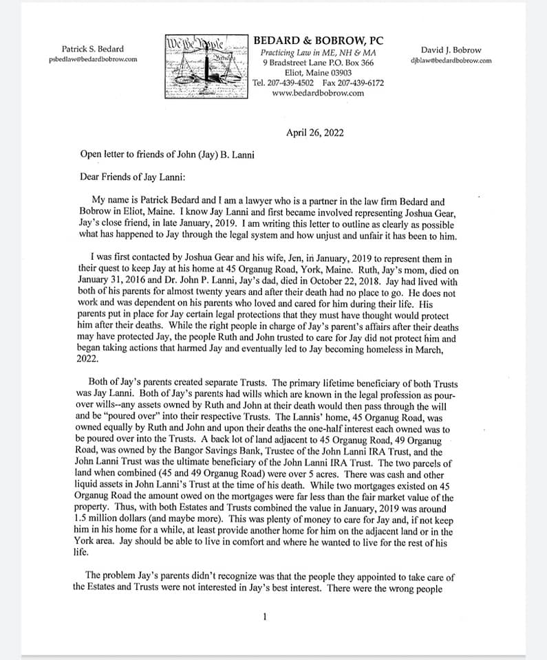 Boon_Island_ME's tweet photo. @bobmrice Can you do anything about this? A terrible tragedy unfolding in York Maine that needs your attention. Jay needs your help. It is inexplicable that @bangorsavings is behaving this way. https://t.co/swJoZEHtLq