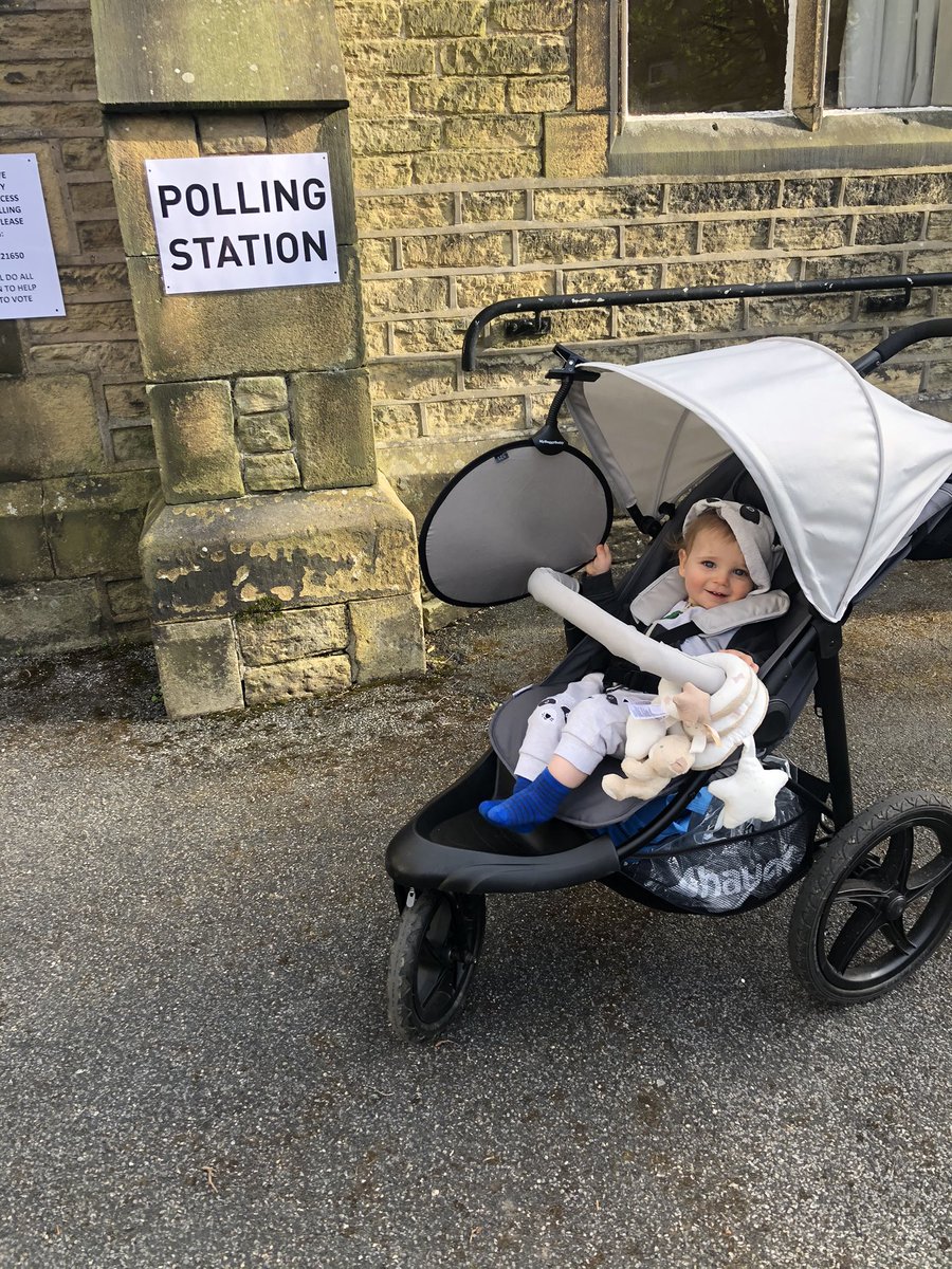 jeminyorkshire's tweet photo. Teaching William about democracy for his 1st birthday #babiesatpollingstations https://t.co/PqpaNQ7B96