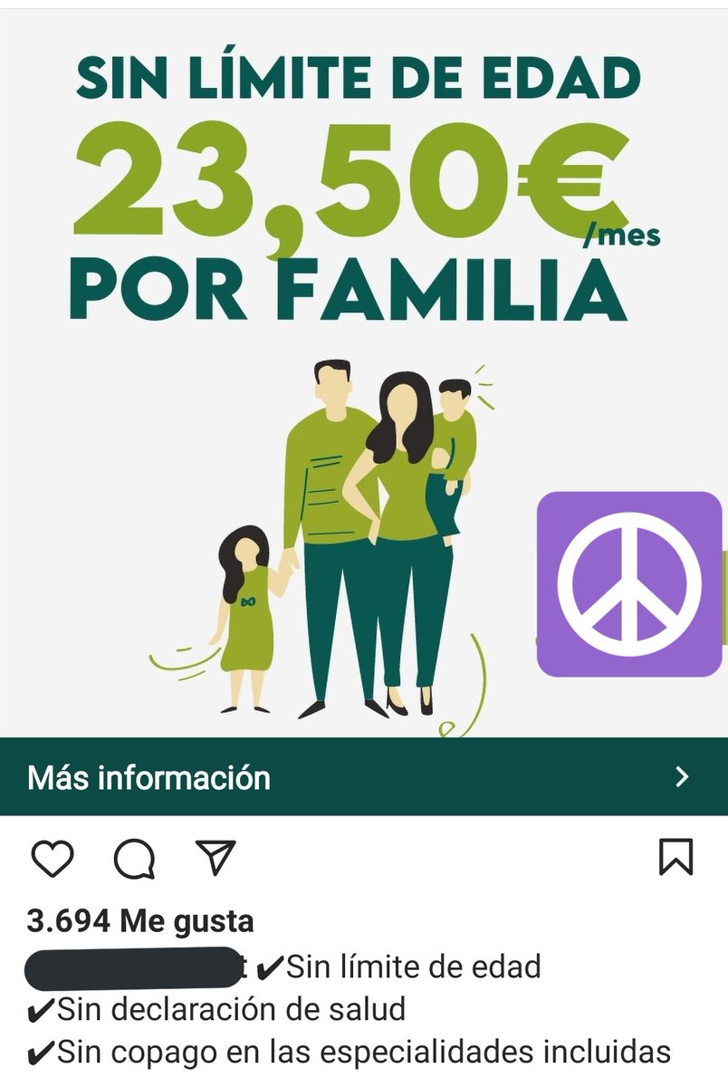 Medicilio's tweet image. "A mí que me devuelvan los impuestos que por 23'50€ al mes tengo un seguro familiar de salud."

Sin límite de edad.
Sin copago en especialidades incluídas.
Sin cuestionario de salud.

Pues nada, desmontamos otra campaña publicitaria de seguros de sanidad privada.

#hilo