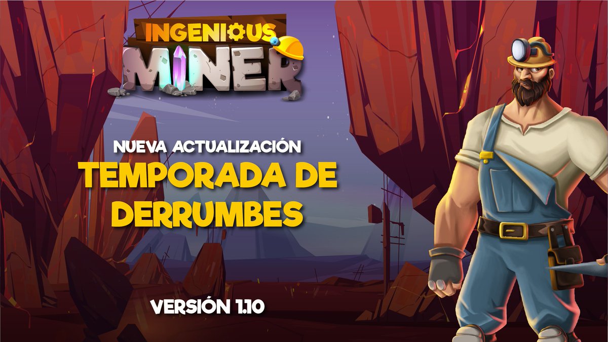 IngeniousMiner's tweet photo. ¡La temporada de Derrumbes llego!, ven a ver todas las novedades que trae esta nueva actualización al modo de juego de la Mina Subterránea, te compartimos el link: https://t.co/v5LscG8IED https://t.co/0GTe9vfh6D