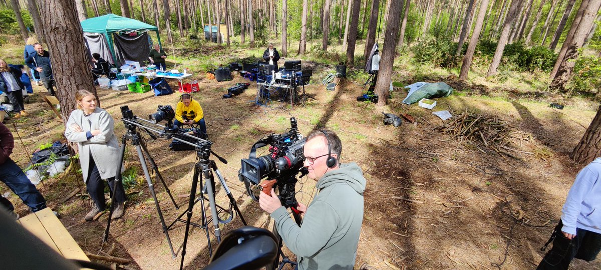 A beautiful spring morning in the TM Forest for a live Hedgehog release, live Cookery &amp; live Fashion.  4 camera OB mixed on location by <a href="/lewis_wrighty/">Lewis Wright</a> on the buttons. <a href="/leegeorghiou/">lee georghiou</a> @simonol93839440  &amp; myself on cameras.  #Fx9