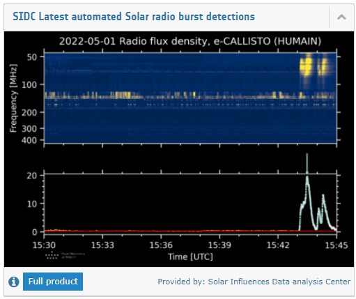 esaspaceweather's tweet photo. The SIDC @ORB_KSB provided2⃣updates for the ESA Portal 3.4 release:

📈Callisto Solar Radio Spectrograms that show signatures of🌞📻 bursts that are associated with detected✨ flares✨

⚠️Automated Solar Radio Bursts which can be seen annotated on the quicklook🧐images

Links👇 https://t.co/ZlBFMWnJsU