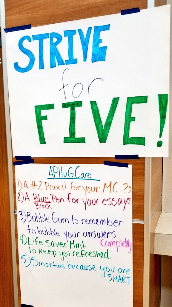 coachguz63's tweet photo. Proud of my students! Love my job! Congrats on taking the AP exam this morning! Proud to be yalls teacher! #allinforGlenn #good2great #cultureoverstrategy #strivefor5 https://t.co/qw4I3Np2FW