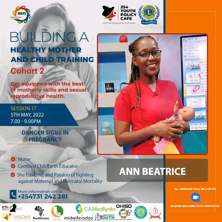 bbyinitiative's tweet photo. DANGER SIGNS IN PREGNANCY #Session17 #BHMCCohort2
TRAINER:Ann Beatrice
❇️Nurse❇️ Certified Childbirth Educator
❇️She has Love and Passion Fighting against Maternal and Neonatal Mortality
Moderated by @MutukuKatile
#dangersignsinpregnancy
#maternalchildhealth
#BHMC2022 https://t.co/ICpxFslLaH