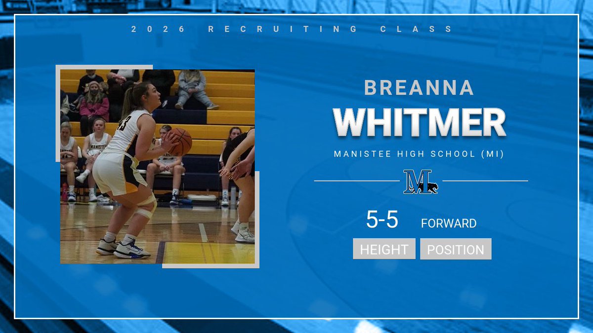 MarianWBB's tweet photo. Continuing with our new Sabre intros, let’s welcome @breannawhitmer of @ManisteeHighSch! #TPW #therightfit https://t.co/YNUQgLcsQH