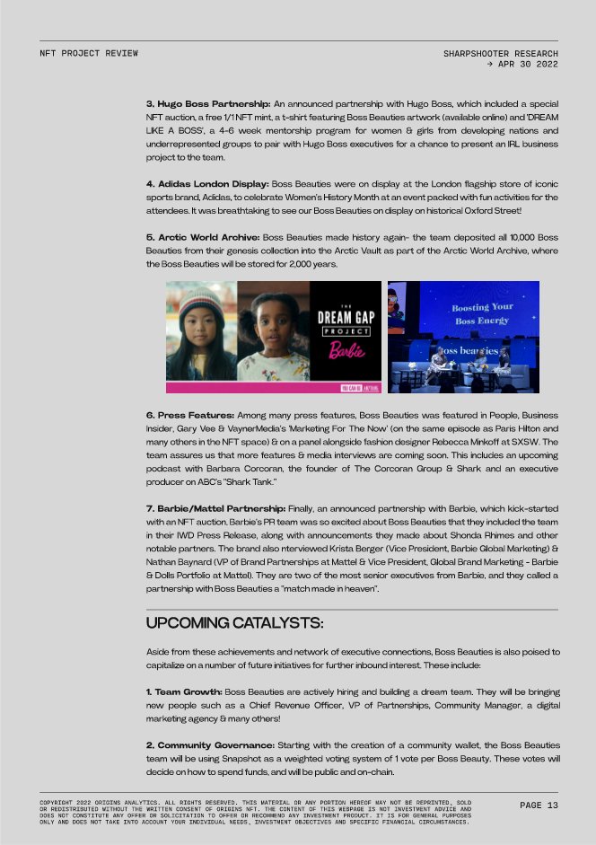 DavidMCarbajal's tweet photo. The full report is now available to the public and can be found on the @OriginsNFT Twitter account!.. Here is the extracted @BossBeautiesNFT portion. Enjoy :) https://t.co/4YikuWF9ux