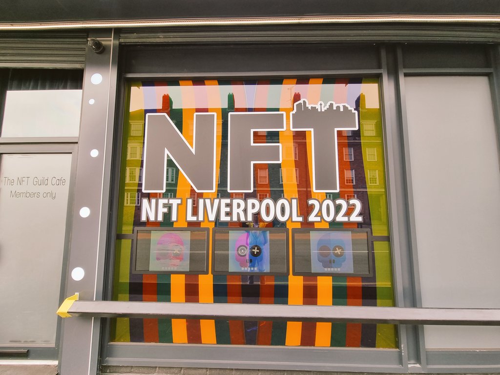 LiverpoolCrypto's tweet photo. Great curation by @ParisHilton at #NFTLiverpool hosted by @mondoir 
Awesome gallery featuring some epic #NFT artists https://t.co/ptJXALWQGC