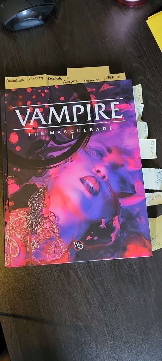 fangsofny's tweet photo. Our storyteller @1CrippledNinja has his corebook all ready for tonight's episode! Will you be joining us? Every Thursday night 8PM EST https://t.co/92wWJYg7oe  #vampirethemasquerade #5e #VTM #cotiere #vamily #TwitchStreamers https://t.co/kqZKqUG6WA