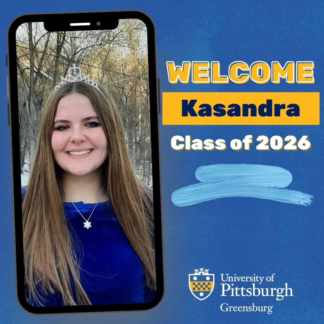 UPGAdmissions's tweet photo. #Pitt family, please welcome our newest incoming fall 2022 student, Kasandra!
High School: Ringgold
Hometown: Finleyville, PA
Major: Criminal Justice/Forensics
Fun Fact: "I LOVE basketball!"
#classof2026 #H2P #CommitToPitt #criminaljustice #ringgold #finleyville #basketball https://t.co/yUi3sUff5Q