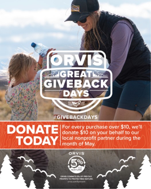 PotomacRiver's tweet photo. In need of new fishing gear? Head on over to the @TheOrvisCompany Woodbridge store for #GiveBackDays! This month Potomac Riverkeeper Network will be the recipient of Woodbridge's give back program, they'll donate $10 to us when purchase of over $10 is made! https://t.co/p9XbhtMgBl