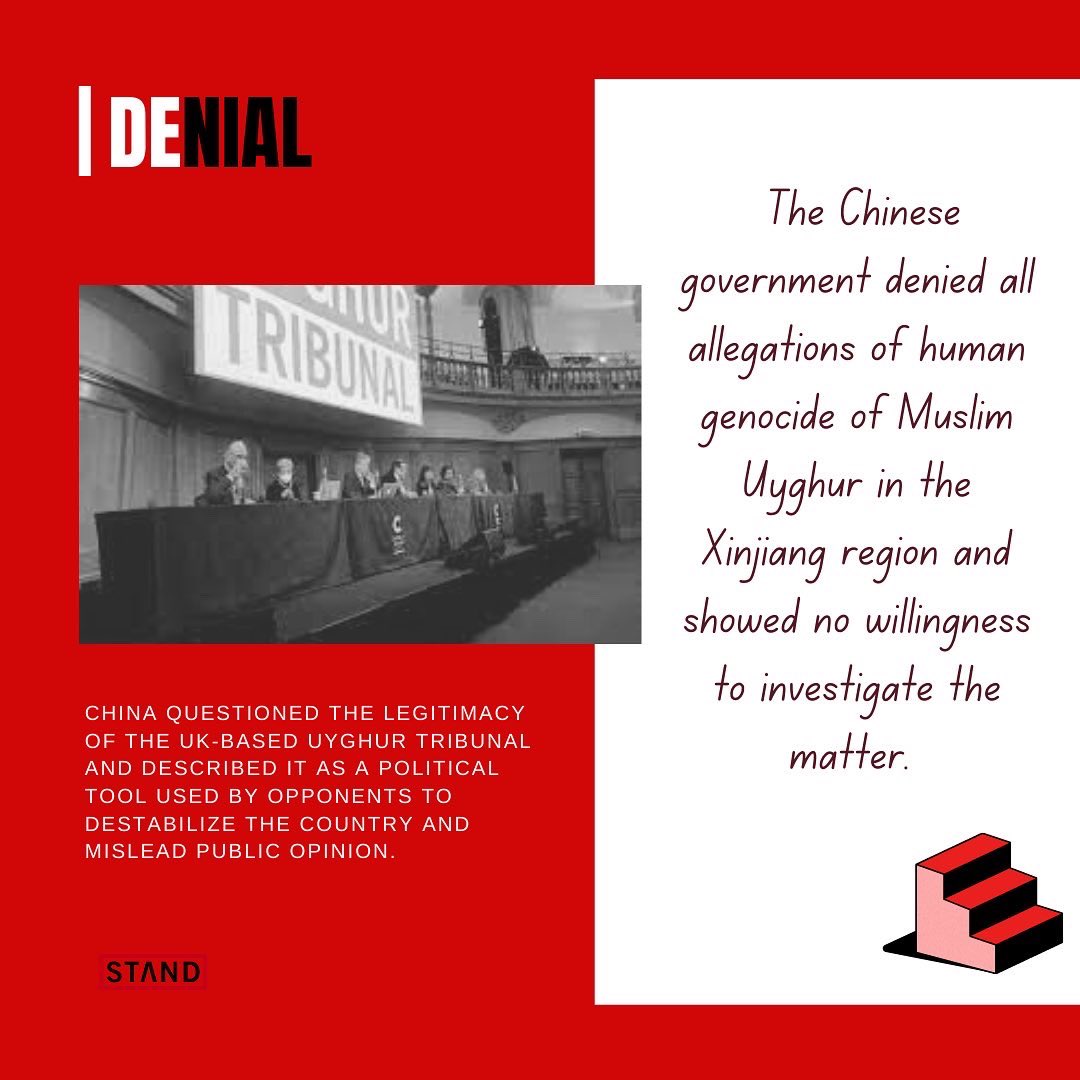 STANDCanada's tweet photo. Genocidal denial weakens society’s ability to recognize and identify genocidal reoccurrences and robs victims of receiving justice and recognition. 

#10stagesofgenocide  #advocacy #justice #humanrights #Worldwithoutgenocide #cndpoli #standcanada #genocideawareness https://t.co/vQDQE97XJT