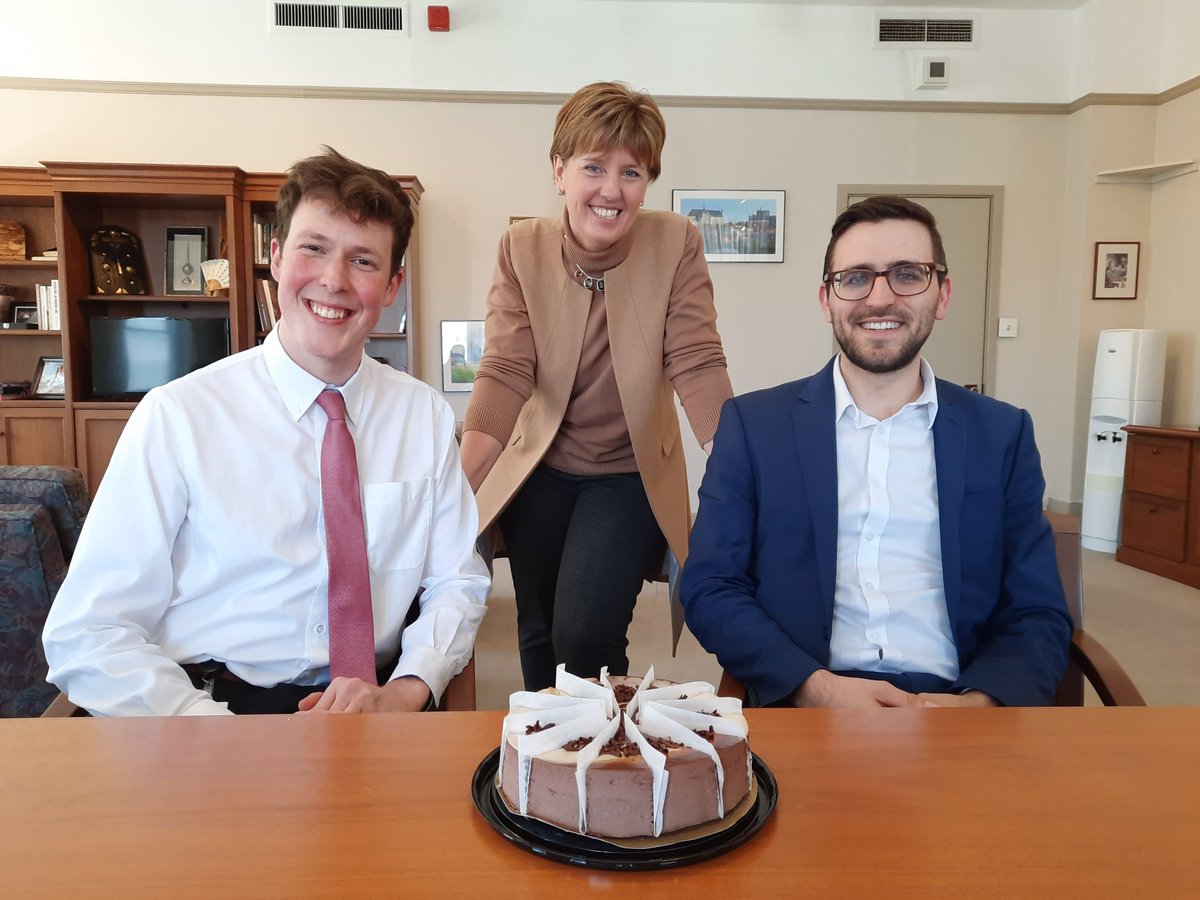 mclaudebibeau's tweet photo. At lunch, we surprised two members of my team for their birthday.

Happy birthday Jeremy and Ben! 🎂

I want to take this opportunity to thank you for your dedication and commitment to the team, you are exceptional. https://t.co/3jI5Hj4hgQ