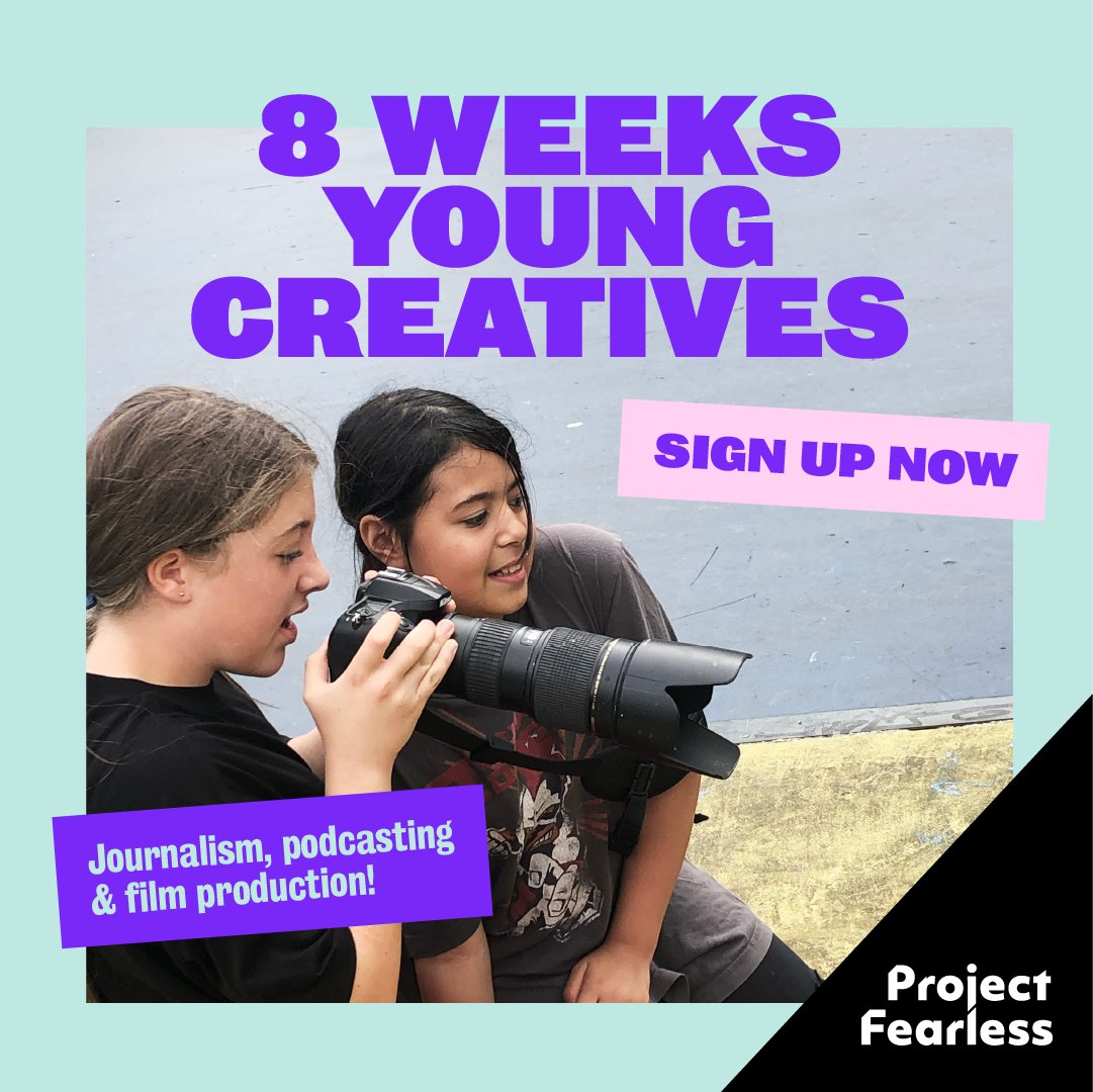 💥 New course💥 We have just a few spots left on our Journalism &amp; Film Production course this summer – 8 weeks of fearless fun, journalism, podcasting and film production! 

Read more and sign up: projectfearless.org/film-journalis…

#ProjectFearless #summercourse