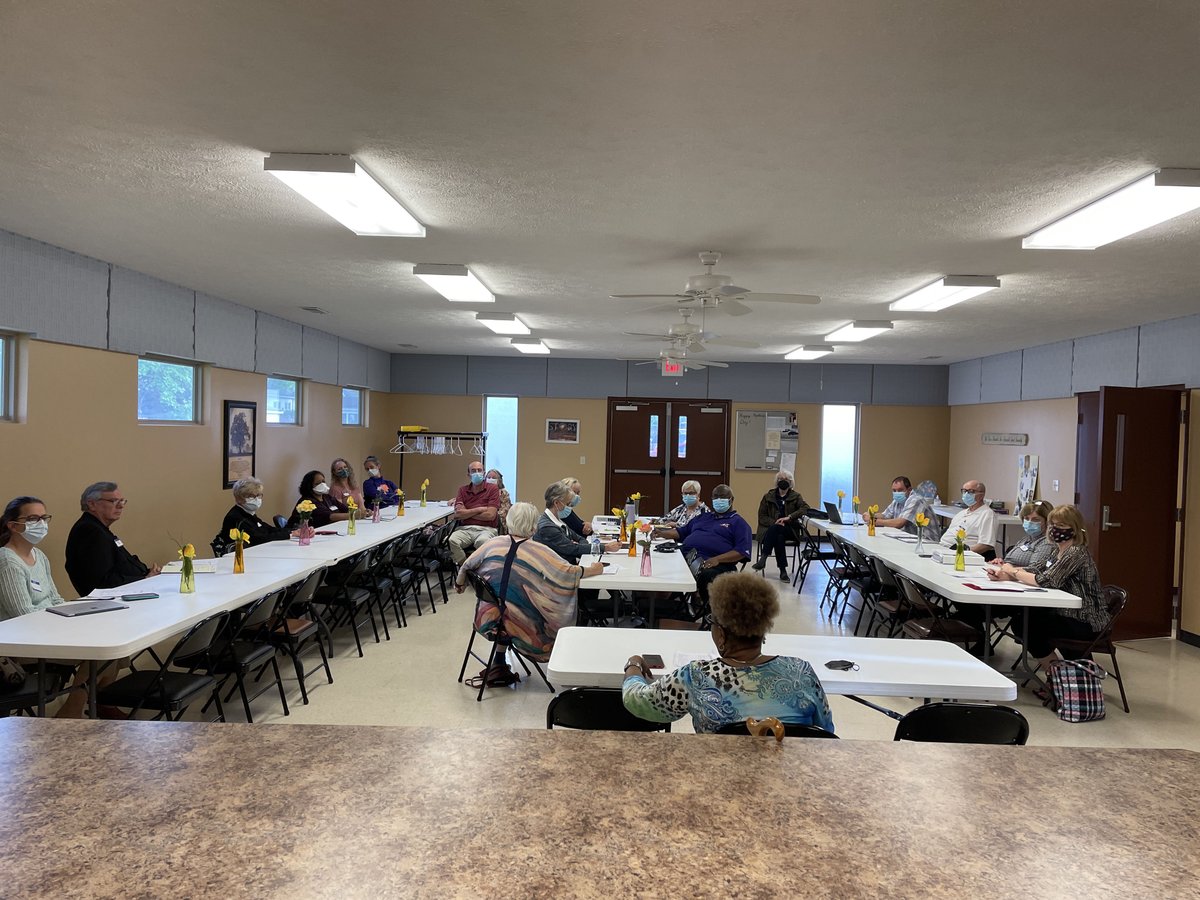 EvansvilleCAJE's tweet image. Happening Now:
CAJE’s Full Board members meet to prepare for our May 9 Action.
#OrganizeForChange