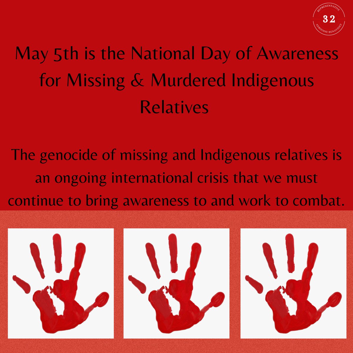 Please take a moment to honor that May 5th is the national day of awareness for our missing and murdered Indigenous relatives.