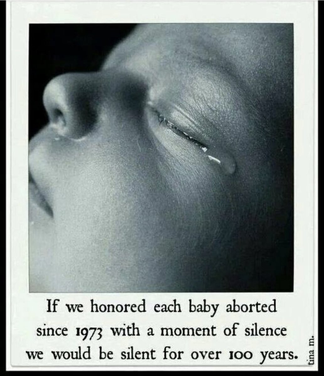 If we honored each baby aborted since 1973 with a moment of silence, we would be silent for over 100 years : 63,766,693 and counting in the USA since 1973 . #DefendLife 😢👣 🙏 numberofabortions.com/?mid=5708452
