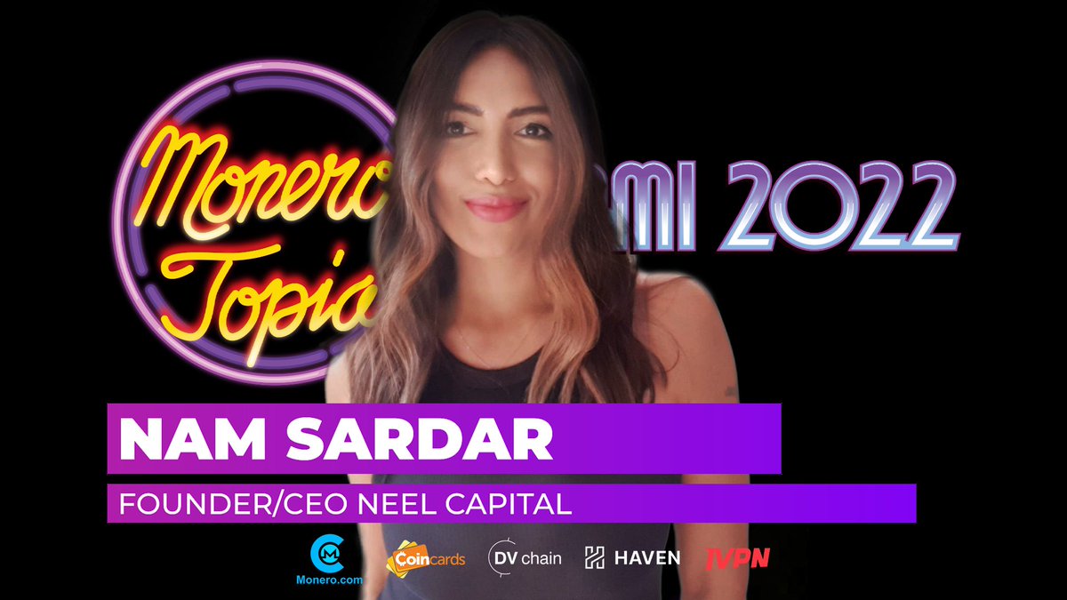 monerotopia's tweet photo. Next #MoneroTopia22 video up: @namsardar LIVE in chat 💬(TMRW 5.6.22) at 11AM-EDT/5PM-CET for the premiere! 🚨Subscribe: https://t.co/Ygr9IQRy2F
Thank u to our Sponsors: @CakeWallet @MoneroCom
@CoinCards @ivpnnet @DV_Chain & @HavenXHV https://t.co/1NPDV9a2N3