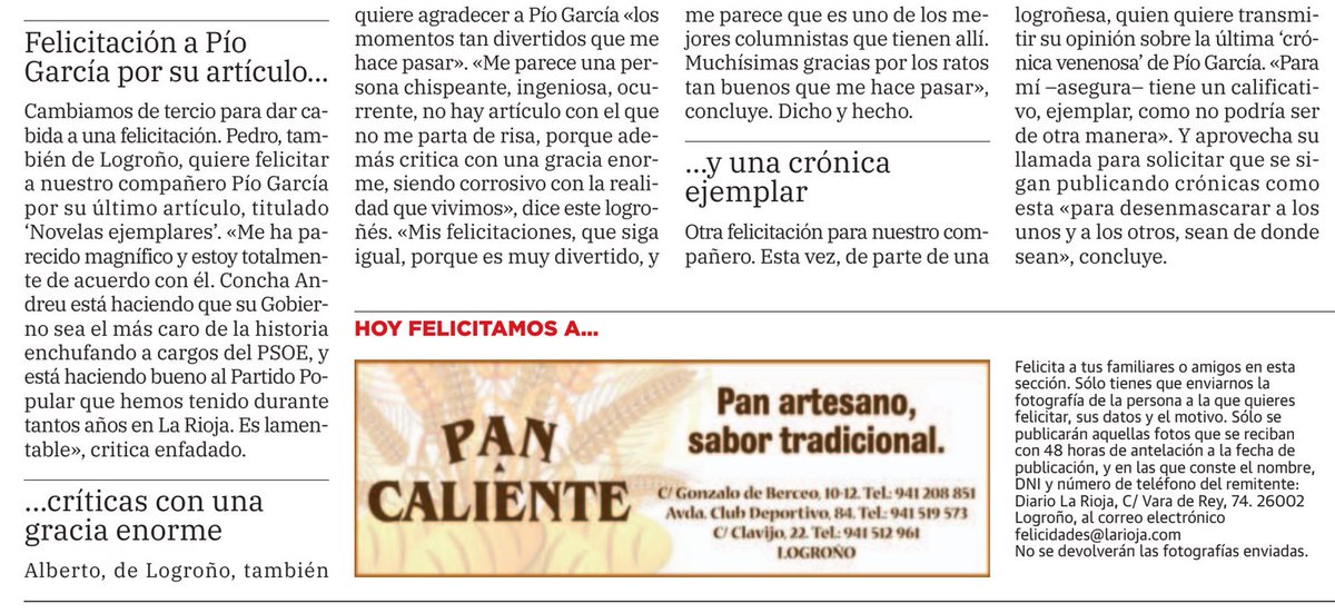 aalvaropalacios's tweet photo. @PioGarcia70 por algo será no??  ENHORABUENA y gracias por alegrarnos el día a quienes leemos tus artículos https://t.co/oI9bWT1R8u