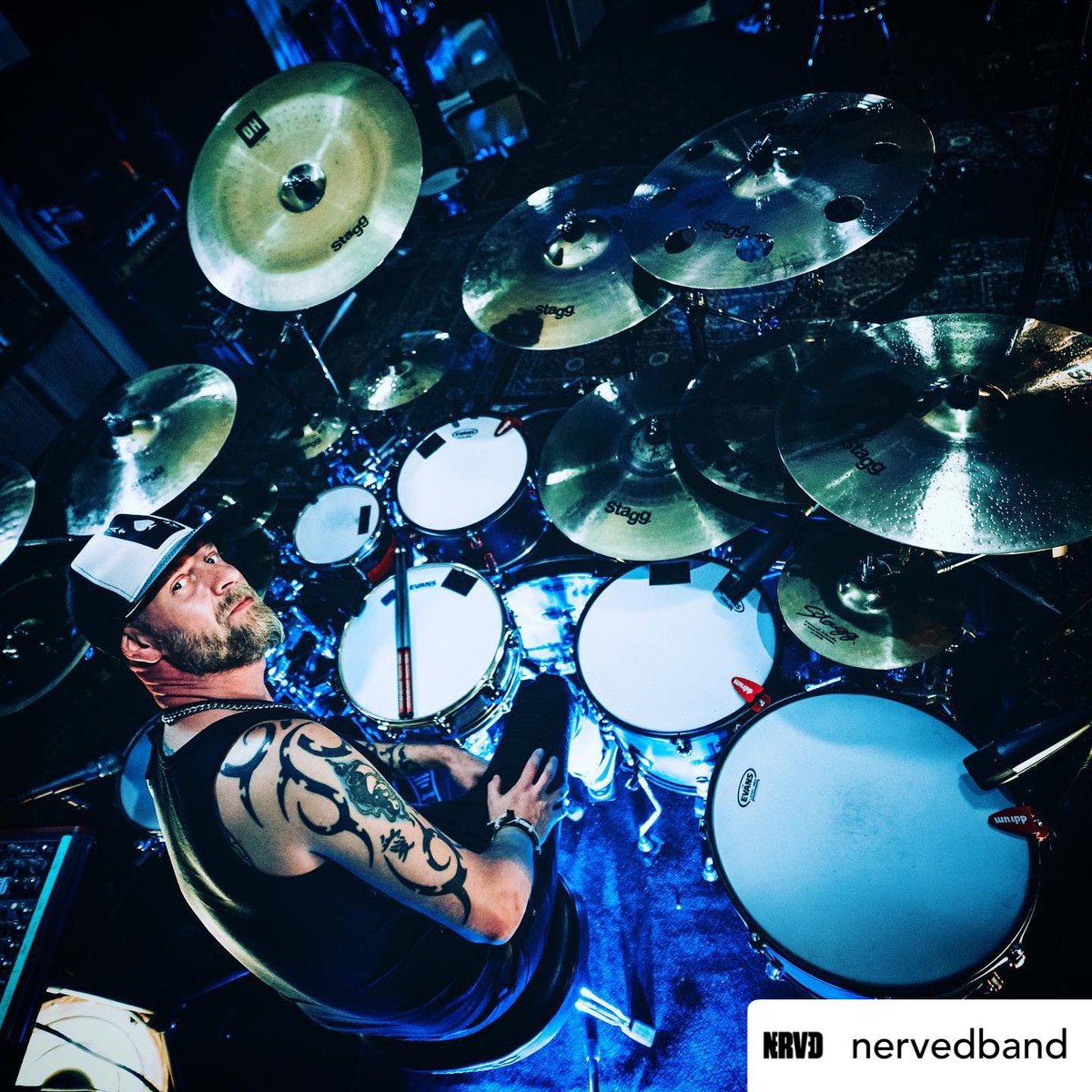 nervedband's tweet photo. Our new drummer Andreas “Adde” Larsson! One of Sweden's most frequently hired freelance drummers within metal. But as it came out, he was looking for a band to call his own. You might have heard him with Red Wolf, Urbandux, Destiny and Cyhra. #nerved #nervedband https://t.co/yY08Jn5KJq