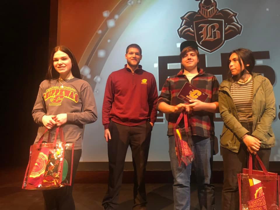 MrOstranderBHS's tweet photo. We had an AWESOME Decision Day ceremony at Belding HS today! What an honor to celebrate our students moving on to college, career, and military opportunities! #BNextLevel https://t.co/S3QeRBkuzV