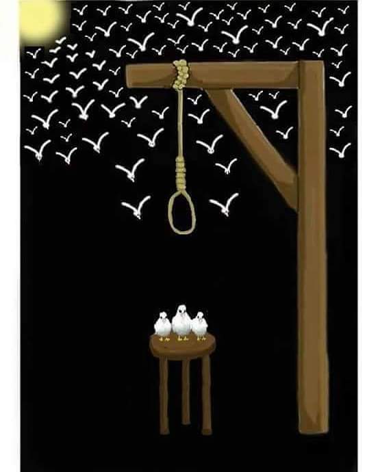 YAŞAMAK NE Kİ,
ÖLÜM NE
KAVGA BİTMEZ ÖLDÜĞÜNDE
TANIK OLDUK YİĞİTLERİN ÖLÜRKEN GÜLDÜĞÜNE....
Ne hoş bir güzelliği vardır, 
hafif adımlarla, 
dünyadan gülümseyerek geçenlerin..