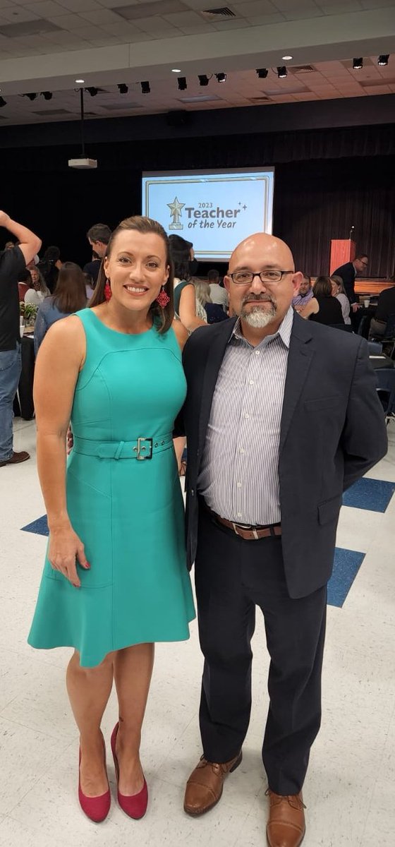 What a great night celebrating all the amazing teachers in Round Rock ISD!  Thank you <a href="/RRISD/">Round Rock ISD is @roundrockisd</a> for honoring us. It was a privilege to represent <a href="/BluebonnetRRISD/">BluebonnetElementary</a> with <a href="/BBssoto1/">Sam</a>.