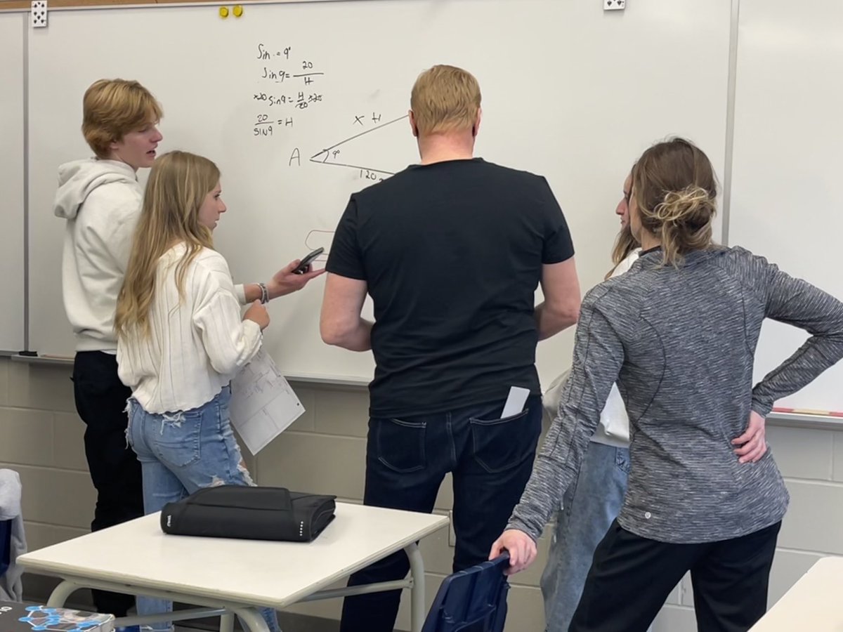 JuliaGraydon's tweet photo. A great big thank you to ⁦@pgliljedahl⁩ and Doug Ferguson for hosting and showcasing the power of a #thinkingclassroom in Grade 10 Math  ⁦@BishopSmithCH⁩ ⁦@RCCDSB⁩! I loved watching the students engaged and thinking the entire time! https://t.co/TSMER8vozU