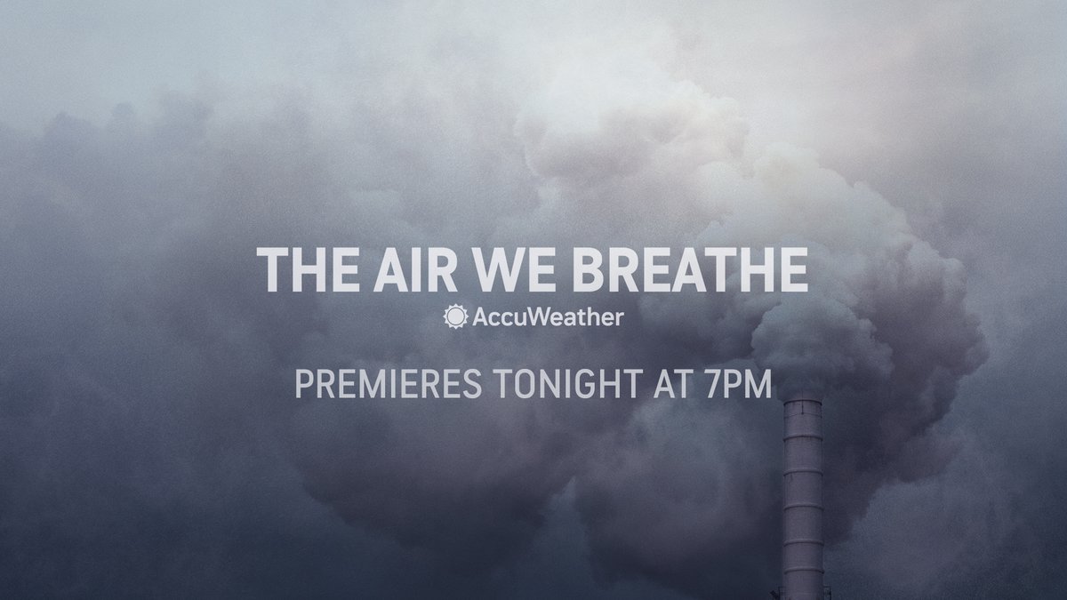 accuweather's tweet photo. Tune in NOW to watch 'The Air We Breathe,' an AccuWeather TV network special presentation examining the current air quality and its impact on health and the world around us. #AirQualityWeek
https://t.co/ic1JaSJkzu https://t.co/oIcJSPljJh