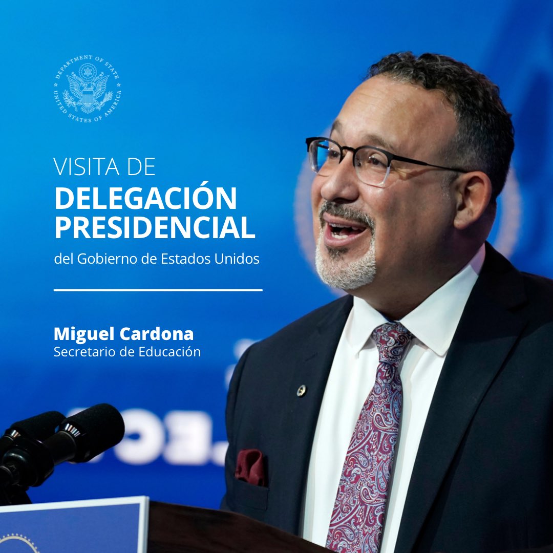 ¡La <a href="/WhiteHouse/">The White House</a> anunció la delegación de <a href="/POTUS/">President Donald J. Trump</a> para el #TraspasodePoderes!  <a href="/SecCardona/">Secretary Miguel Cardona</a>, <a href="/UnderSecStateJ/">U/S - Civilian Security, Democracy, & Human Rights</a> y <a href="/CristobalAlex46/">Cristóbal Alex Archived</a> acompañarán a <a href="/usambassadorcr/">Embajador(a) de EE.UU. en Costa Rica</a> a presenciar este solemne acto. 
🇺🇸 y 🇨🇷 continúan estrechando su amistad.