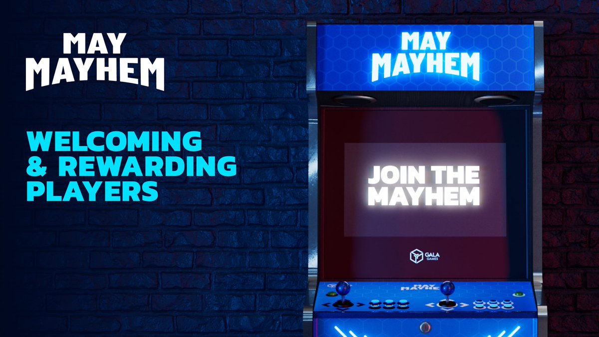 GoGalaGames's tweet photo. It's back, and it’s bigger than ever before! #MayMayhem returns with more rewards than ever. 

Play now to win your share: https://t.co/oTknsxsYki
More info: https://t.co/Q1Xk6aBgwg

#GalaGames #BlockchainGaming https://t.co/czuYTTI10G
