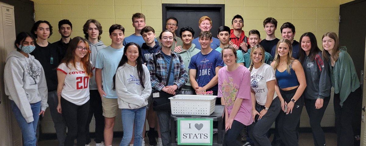 Chuckbranchaud's tweet photo. @CoventryOakers Stats AP crew did it today! The culmination of a fantastic year of learning, discovery, and growth! ❤️ these students!!!! #yaymath https://t.co/KUwEeBaaKI