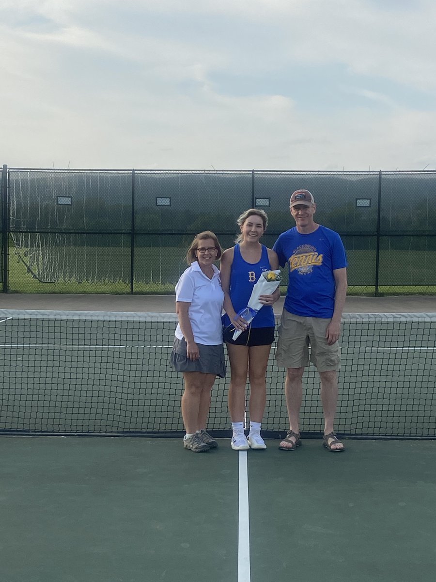 BburgHSBruins's tweet photo. Congratulations Girls Tennis 🎾 Senior Night #Seniors22 💛🎾🐻🎾💙 https://t.co/XOBhyk0ygu
