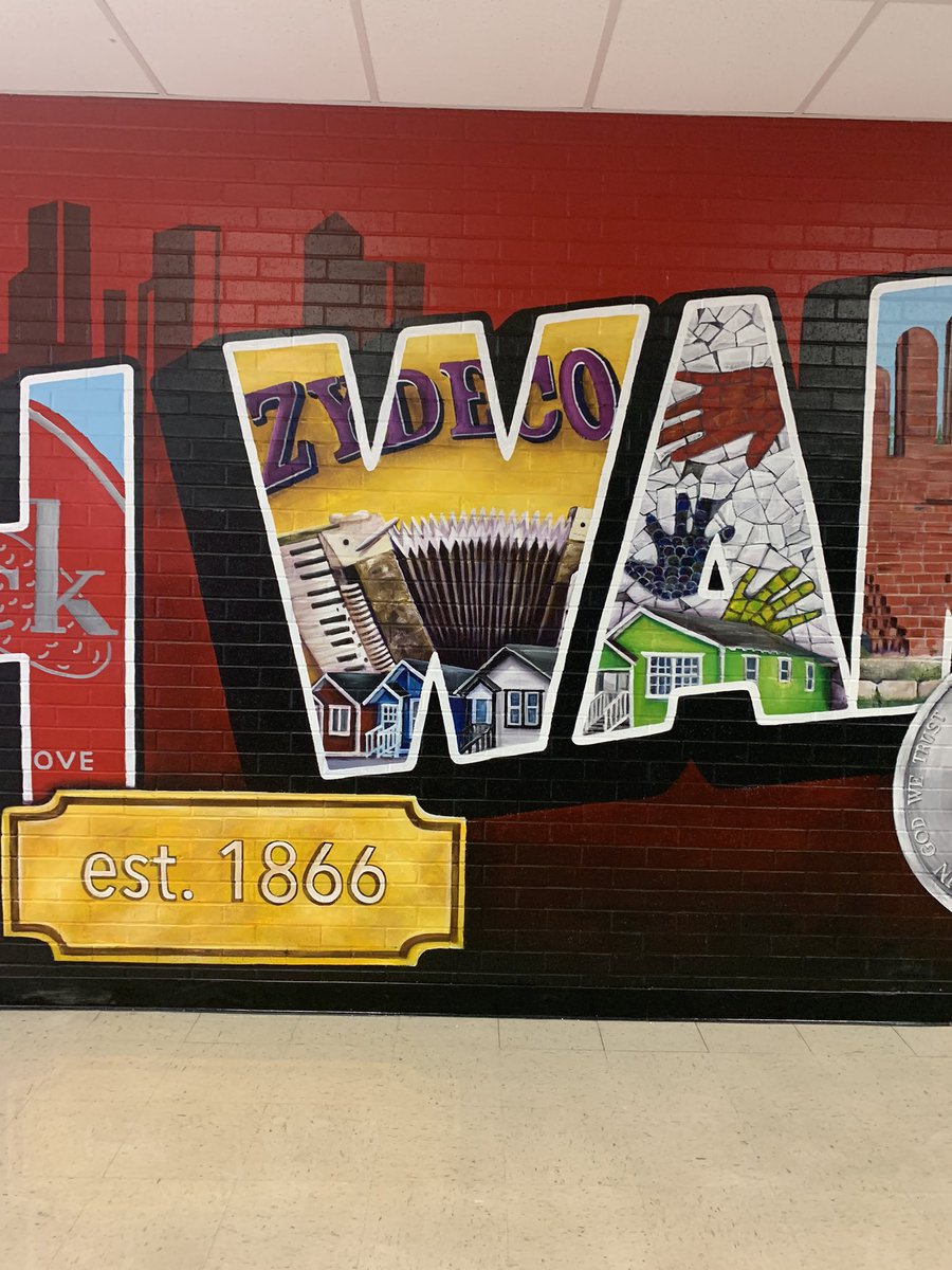 TBradleyMurals's tweet photo. Fifth Ward Mural DONE!!! I was super excited to start this mural & so happy w/ the result! The response from the kids, staff (past & present) & community have been amazing. Thank you so much @flemingvikings @yolandabruce01 & @drdlewis1 for this opportunity! …now for floor #3! https://t.co/XXOtgBNqN8