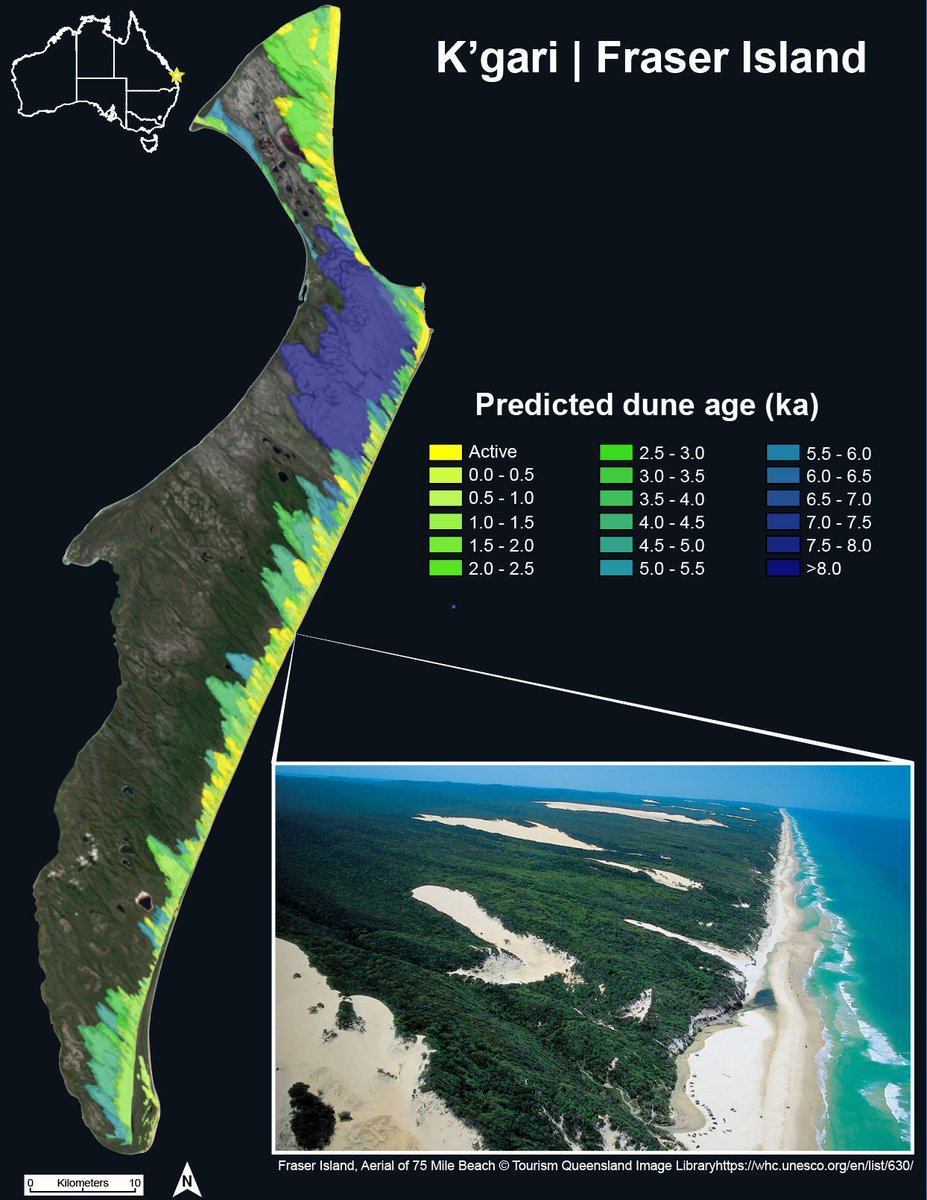 NickRPatton's tweet photo. Happy to have this paper in ESPL's special issue on coastal dunes!
https://t.co/kVJ8Ayk8q4
#coastal #geology #sand #sealevel #GubbiGubbi #Butchulla #Queensland #BSGLOL @USUAggies @YESSCommunity @AusQuaternary @AusRegolith @UCNZ @UQ_sees @DocBGS @jamesshul1 @talitha_santini https://t.co/TPNmDSfPEO