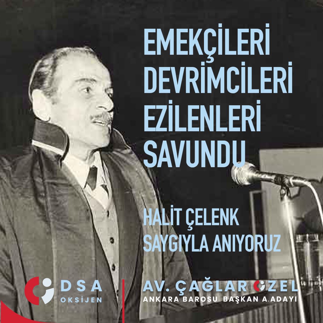 Yaşadığı her an emekçileri, devrimcileri ve ezilenleri savunan, Deniz Gezmiş, Hüseyin İnan ve Yusuf Aslan'ın da avukatı olan Halit Çelenk'i ölümünün 11.yılında saygıyla anıyoruz. #HalitÇelenk #ankarabarosu #ankaraadliyesi #ankaraavukat #savunmasakolmaz